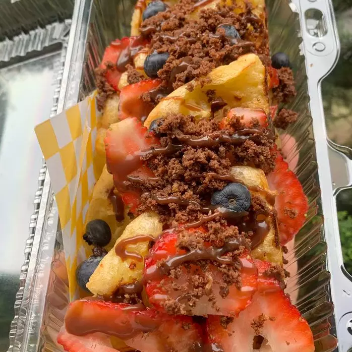 Waffle de frutos rojos