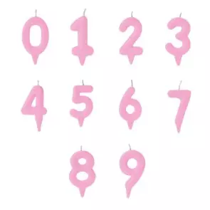 Vela Número (na cor Rosa)