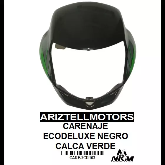 CARENAJE ECODELUXE NEGRO CALCA VERD