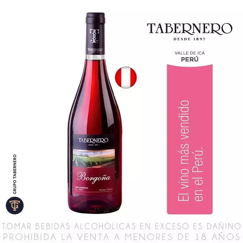 VINO BORGOÑA SEMI SECO BOTELLA 750ML
