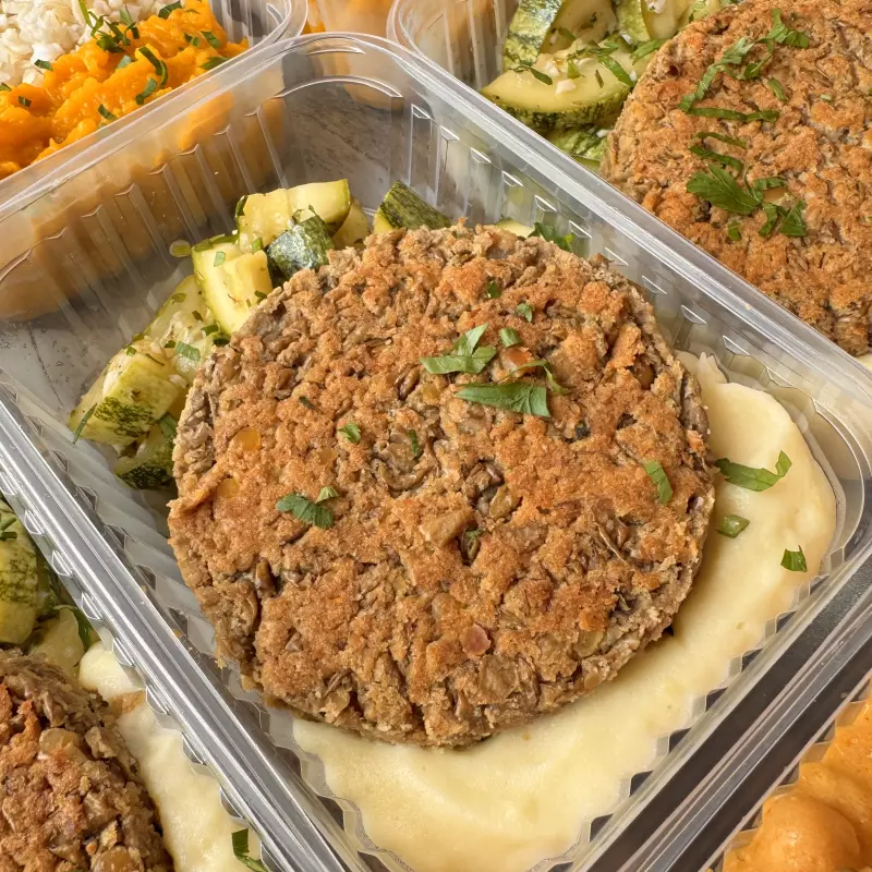 Hambúrguer de Lentilha c/ Abobrinha