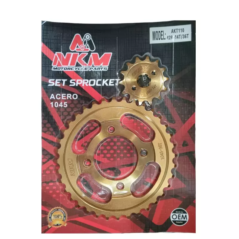 SET SPROCKET AKT110 14X36 ORO NKM