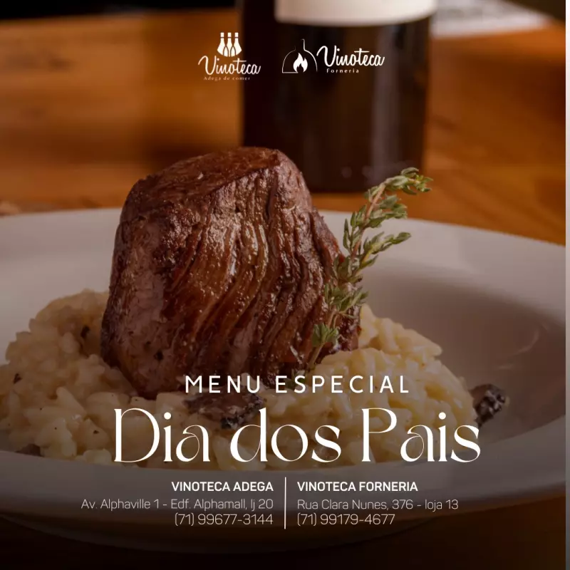 Menu Especial Dia dos Pais