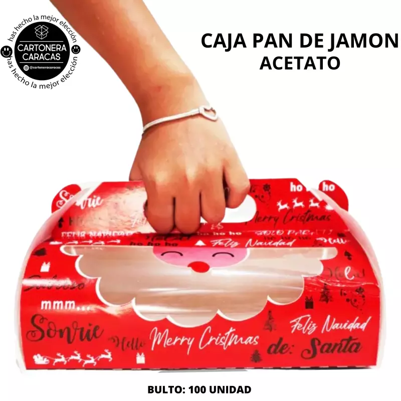 🎅🏼ACETATO NAVIDAD ROJO S PAN  BAUL