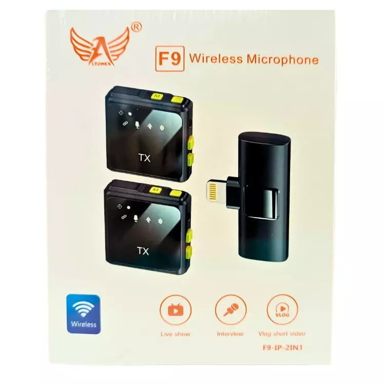 MICROFONE DE LAPELA DUPLO IOS F9-IP