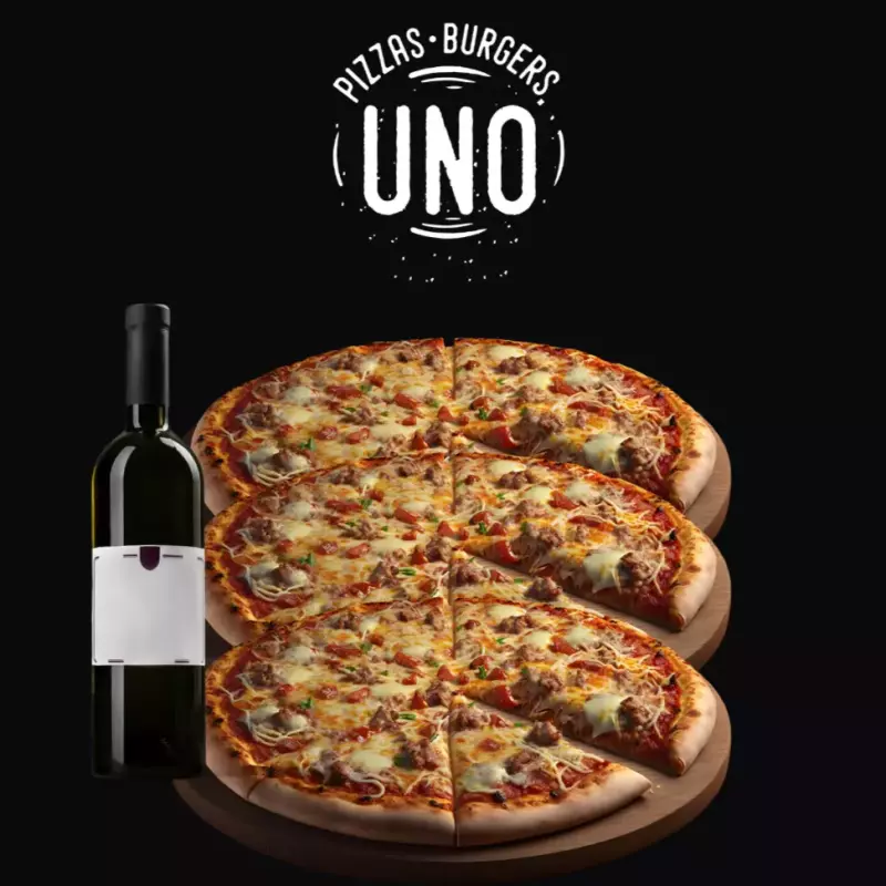 Combo pizzas + vinho