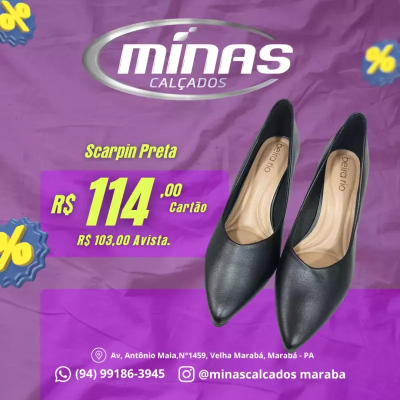 Scarpin Preta RF:407613