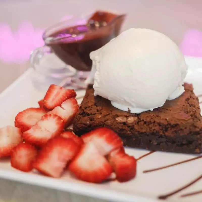 Brownie com sorvete