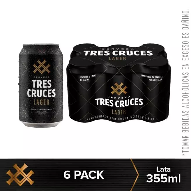 TRES CRUCES SIX PACK NEGRA