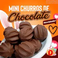 30 Churros Massa De Chocolate