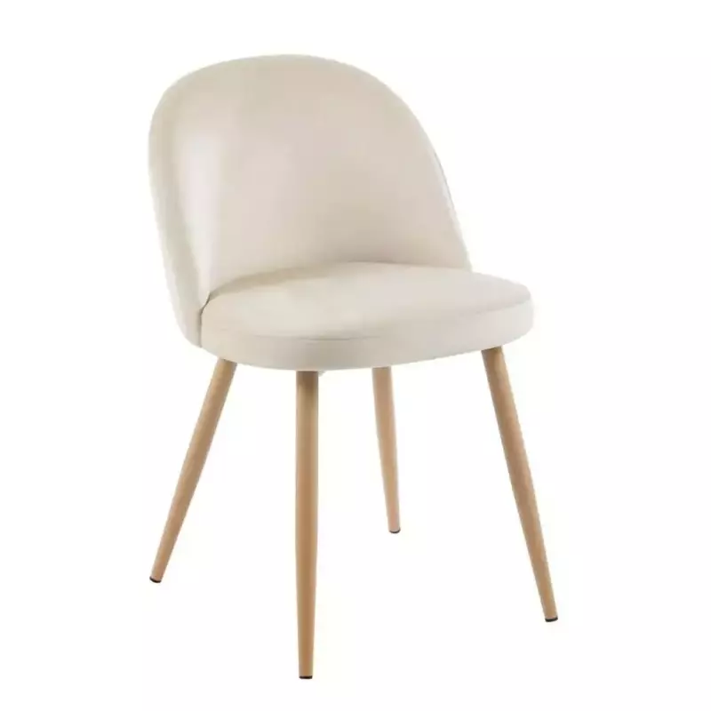 Silla Macron Pata Simil madera Beige