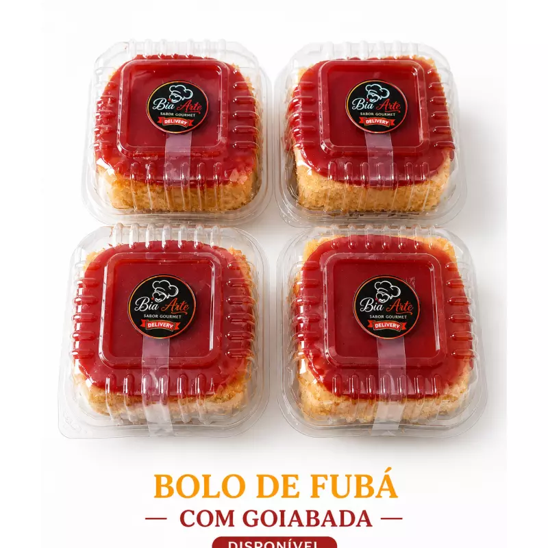 Bolo de fubá c/ goiabada