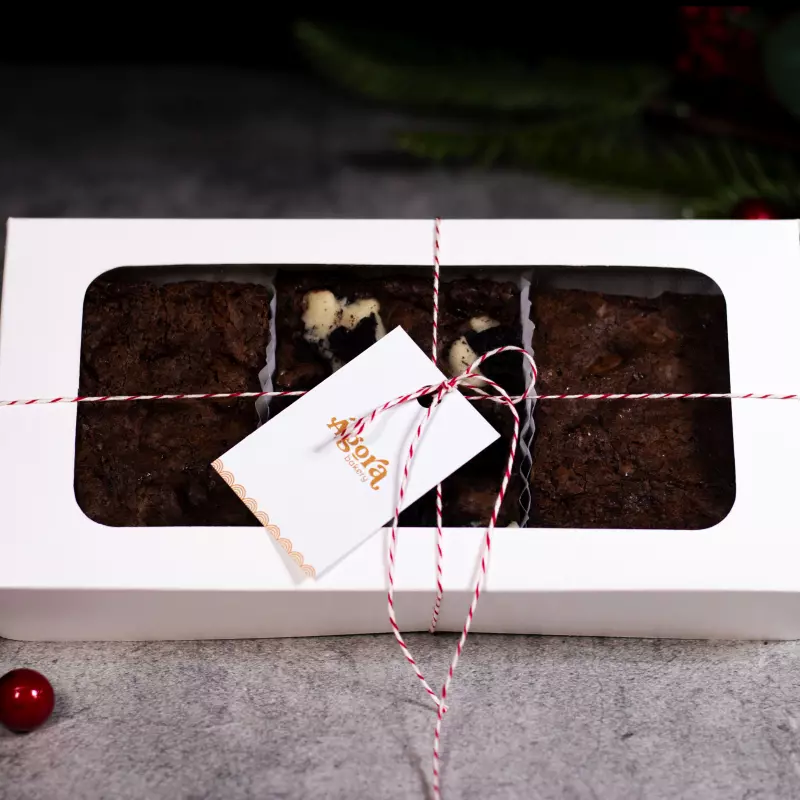 Trío de mini brownies