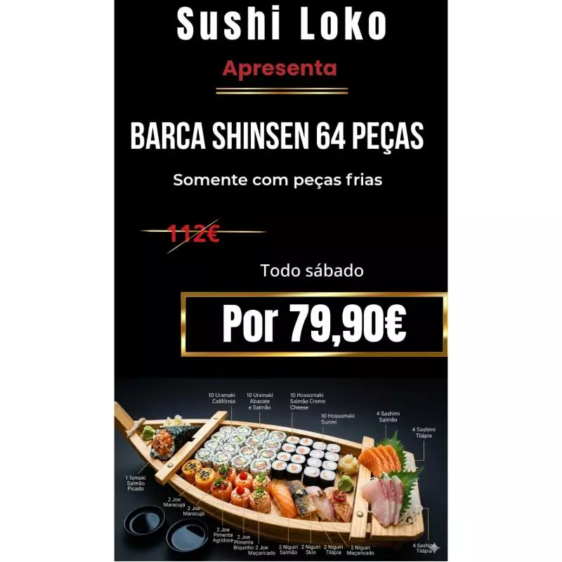 Barca Shinsen 64 Peças Premium