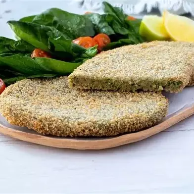 Milanesa de soja y espinaca