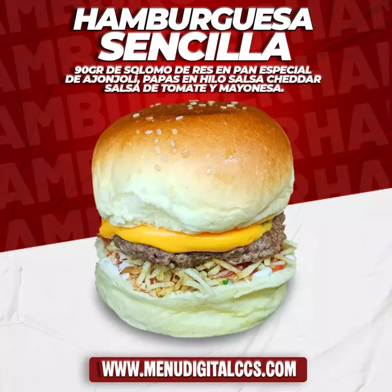 HAMBURGUESA SENCILLA
