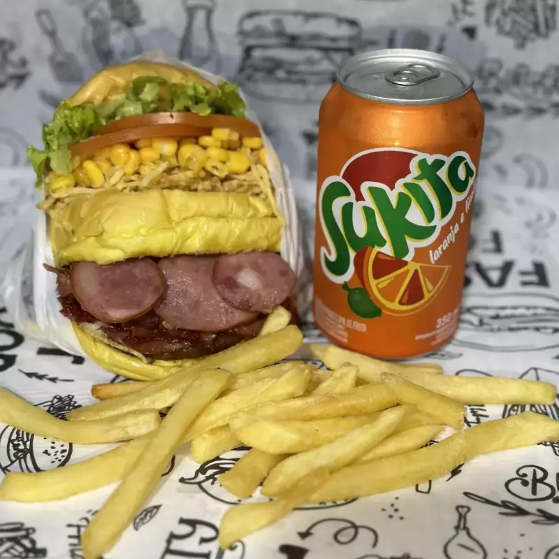 x- Bacon + batata 200g + lata