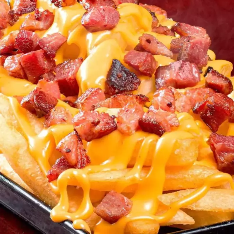 Papas con Cheddar y Bacon