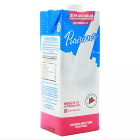 Leche liquida descremada Purisima