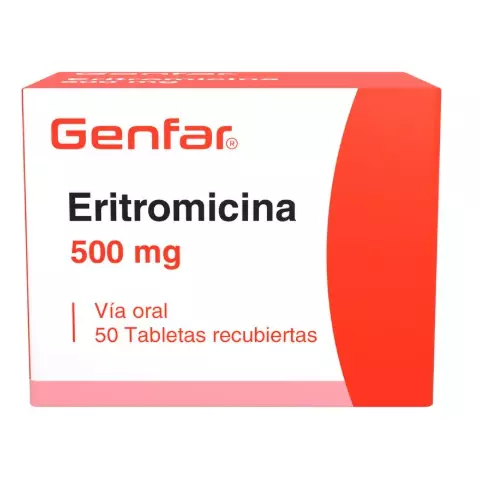 ERITROMICINA 500MG 10 TABLETAS