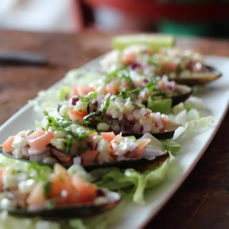 Mejillones a la chalaca