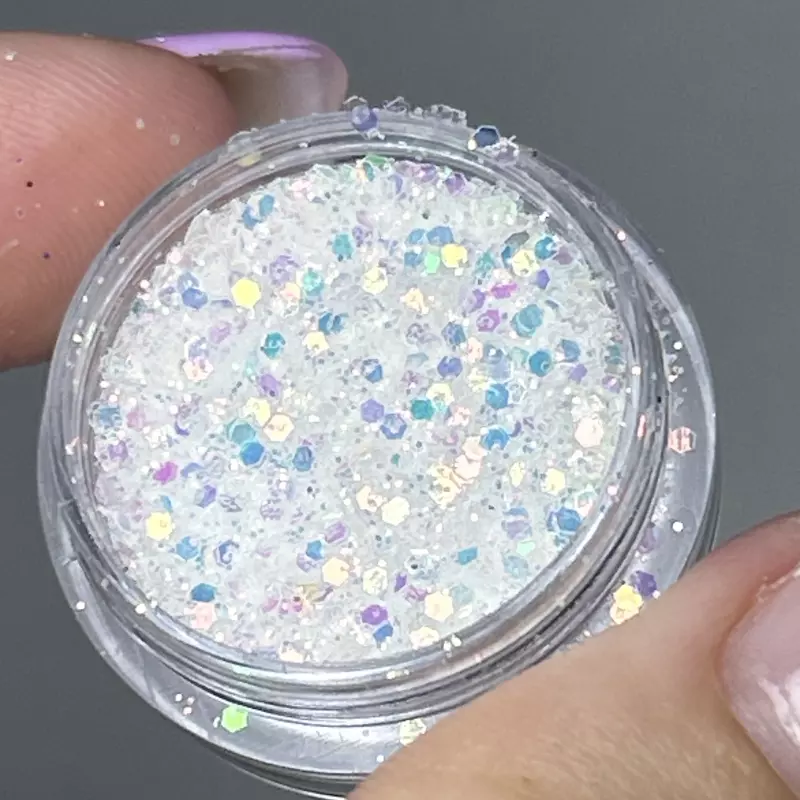 Glitter Flocado Branco N•164