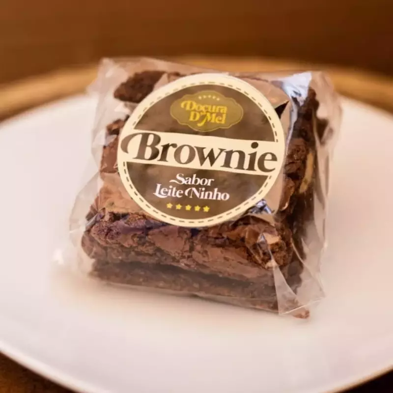 Brownie recheado de ninho