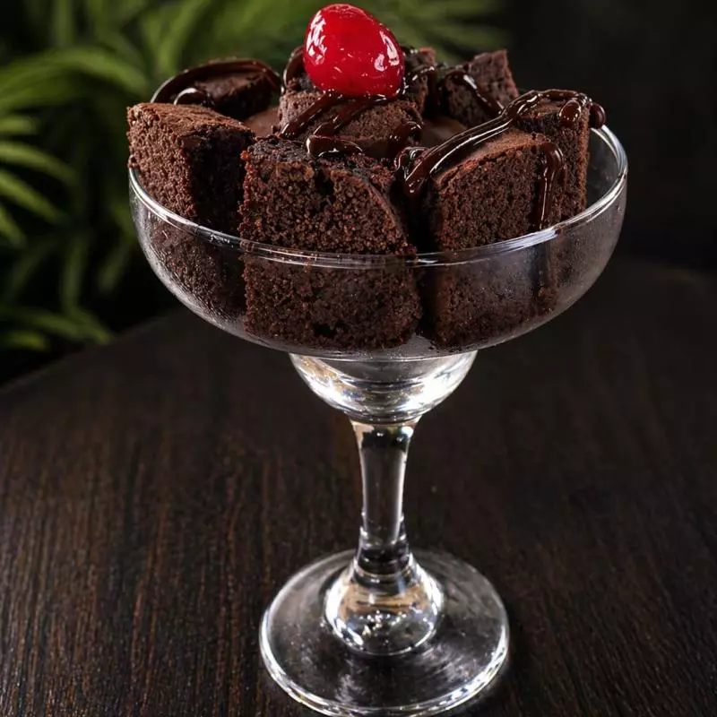 Brownie con helado
