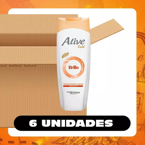 Media Caja Alive Gold Brillo 350ml