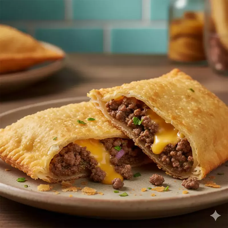 Pastel carne com cheddar