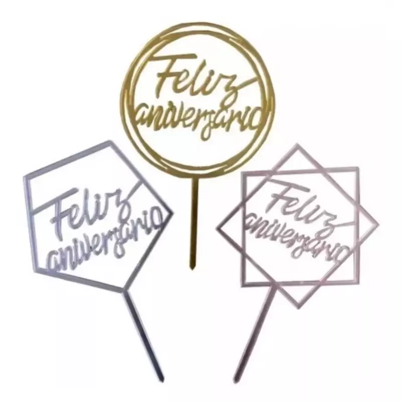 Topo Bolo de Acrílico