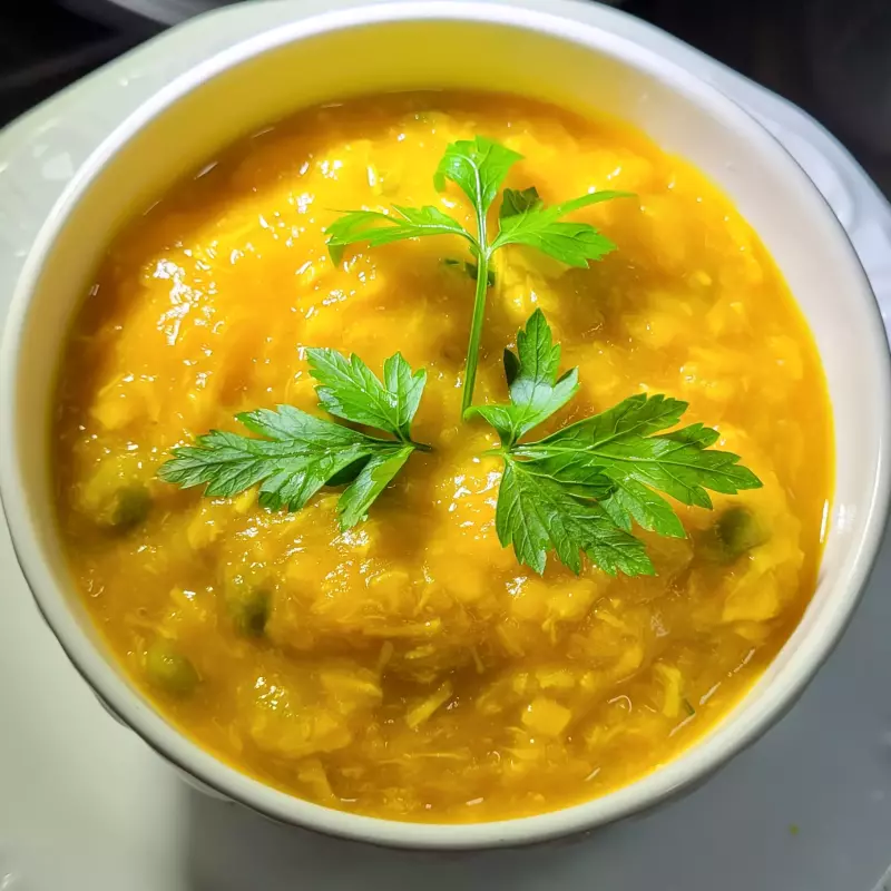 Creme de cabotiá com frango