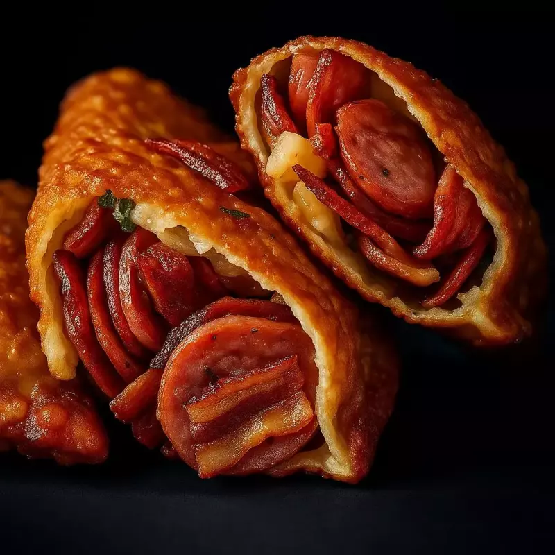 Pastel de Calabresa com Bacon - P65