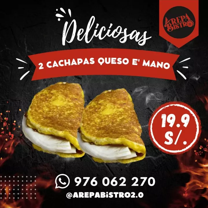 2 Cachapas con Queso e mano🤤🤤