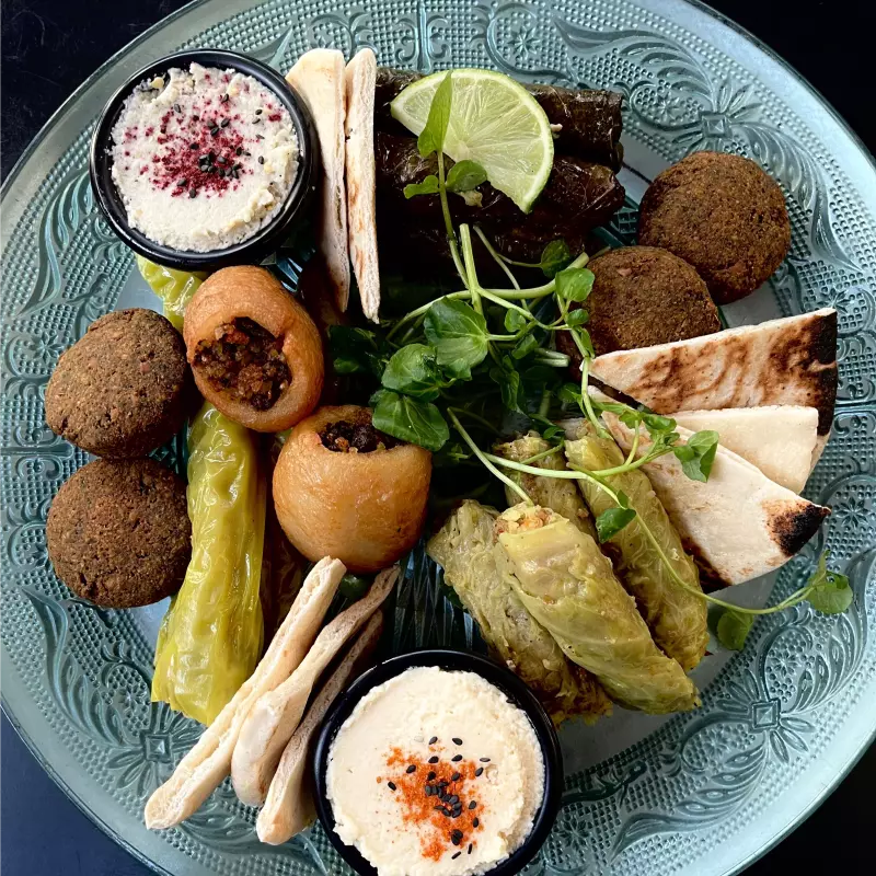 Tabla Habibi vegetariana o vegana