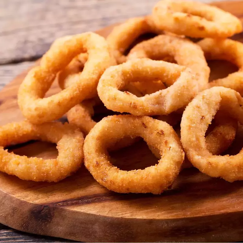 Porção de 250g de anel de cebola