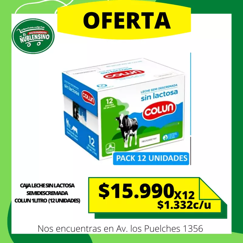 Caja leche sin lactosa semidescremad