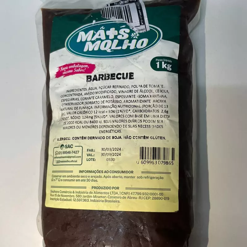 Molho Barbecue 1kg