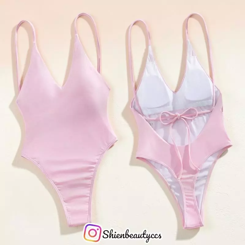 Enterizo Semi hilo Rosa bebe