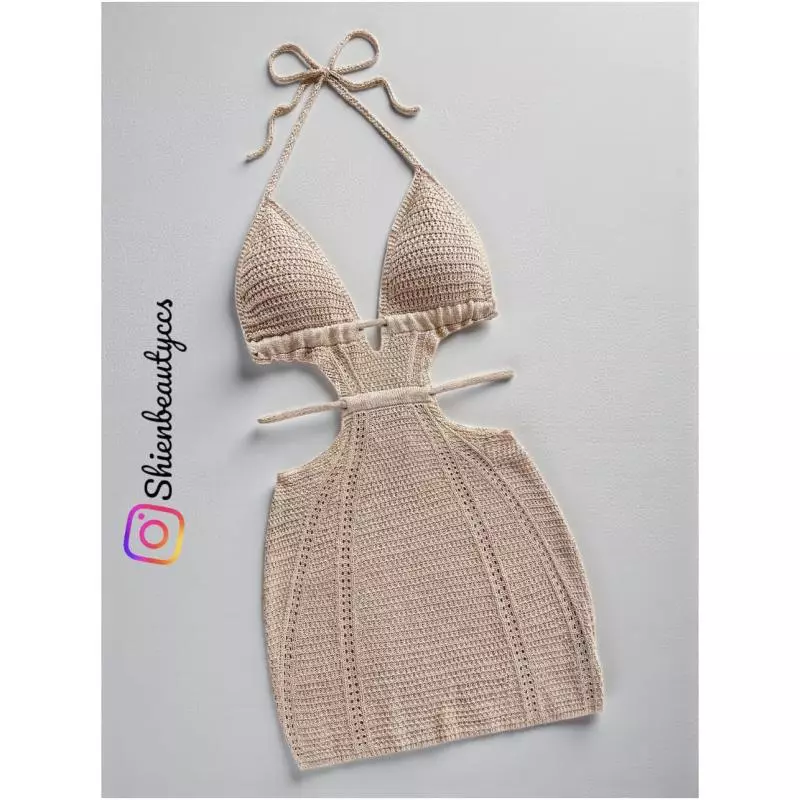 Vestido Tejido Caqui