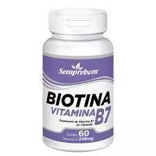 VITAMINA B7 - BIOTINA - 60 CÁPS - 400MG