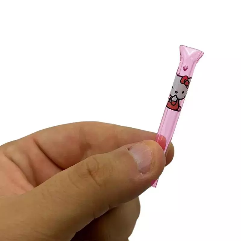 Piteira de Vidro Rosa Hello kitty