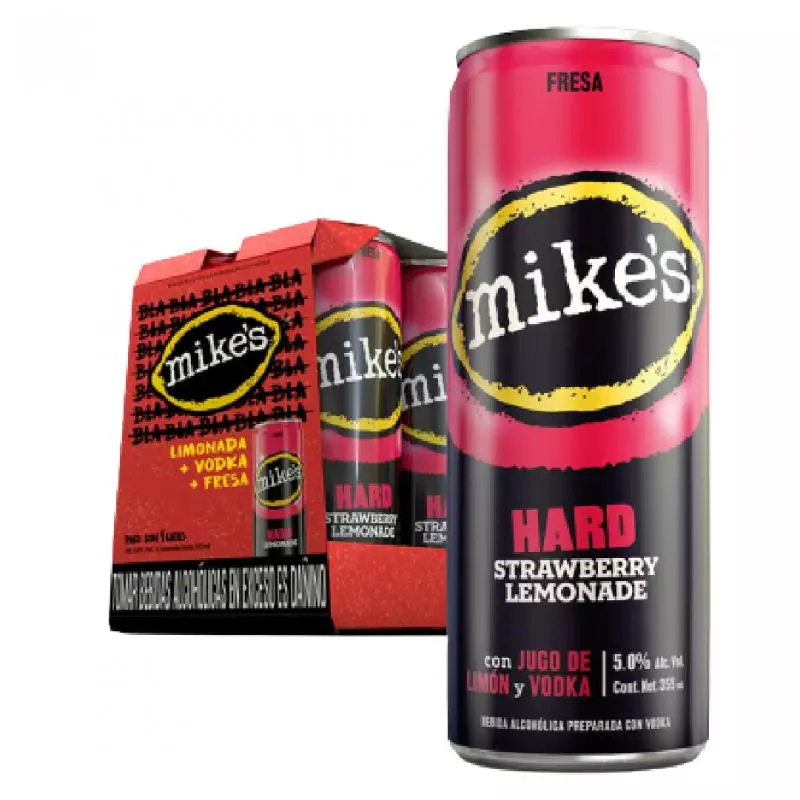 Vodka Mike's Hard Strawberry  Paquete 4un