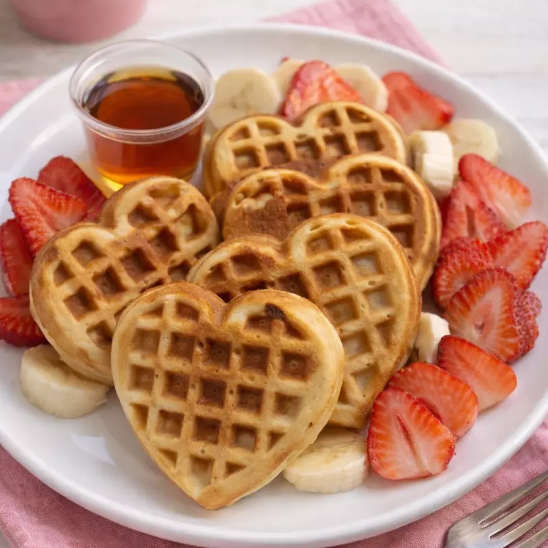 Mini wafle corazon 4 pz