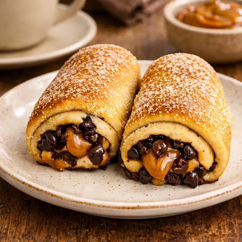 Rollo de Chocolate con Dulce de Lech