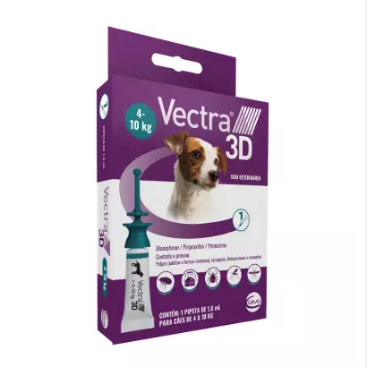 Vectra 3D Cães 4 a 10kg (1 pipeta)