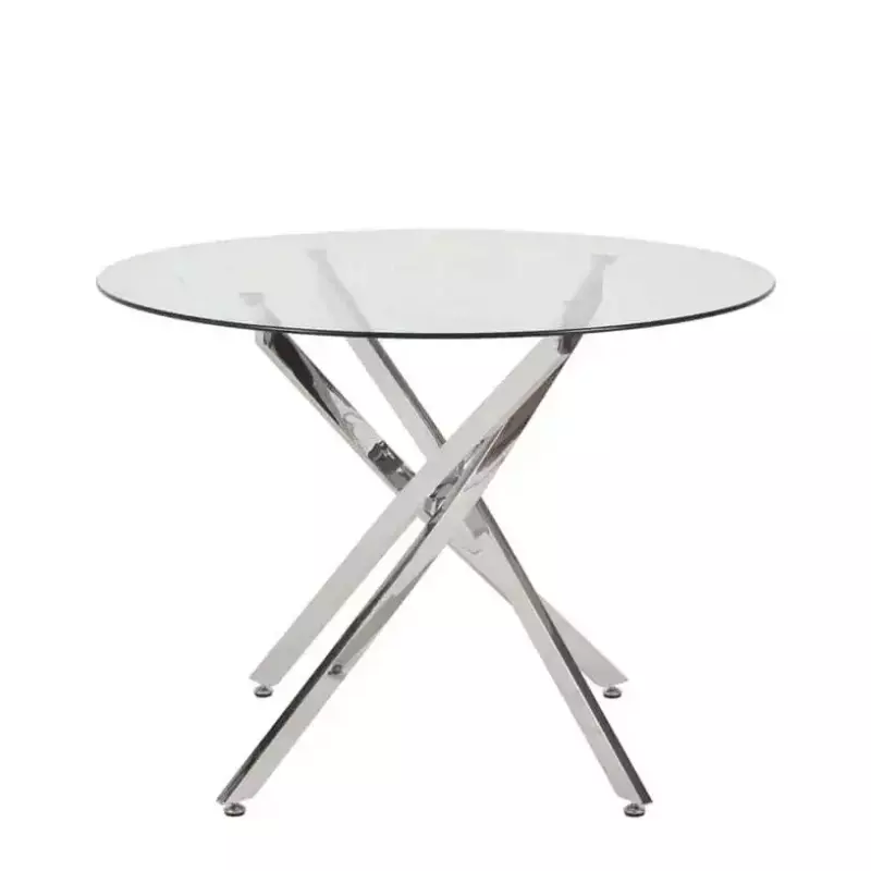 Mesa Tataki cromada vidrio 100cm