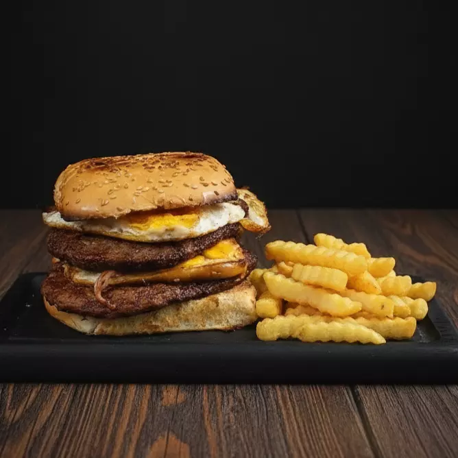 Hamburguesa Doble con cheddar