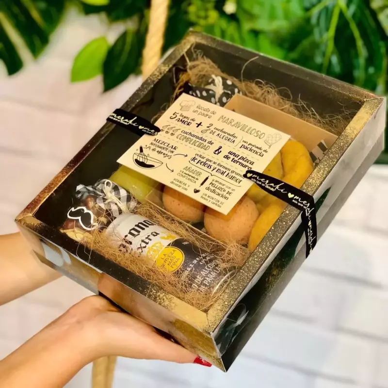 Caja acetato doble pared negra gde