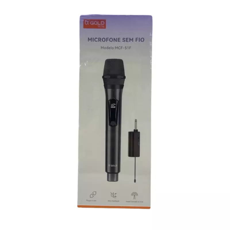 MICROFONE S/FIO GOLD PRO MCF-51F